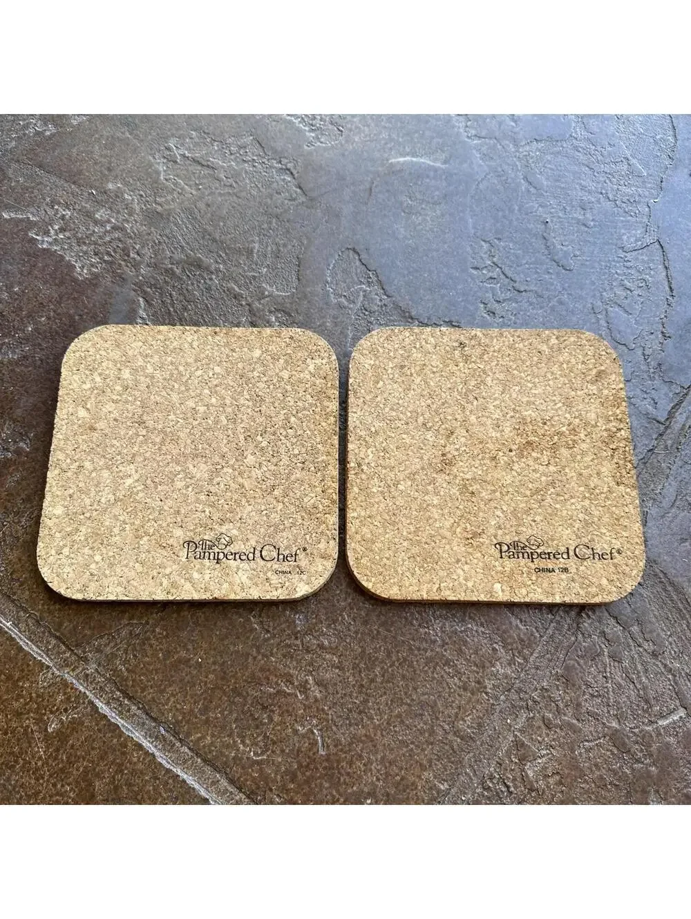 2X Pampered Chef Heart Trivet Cork Cut-Outs 7.75